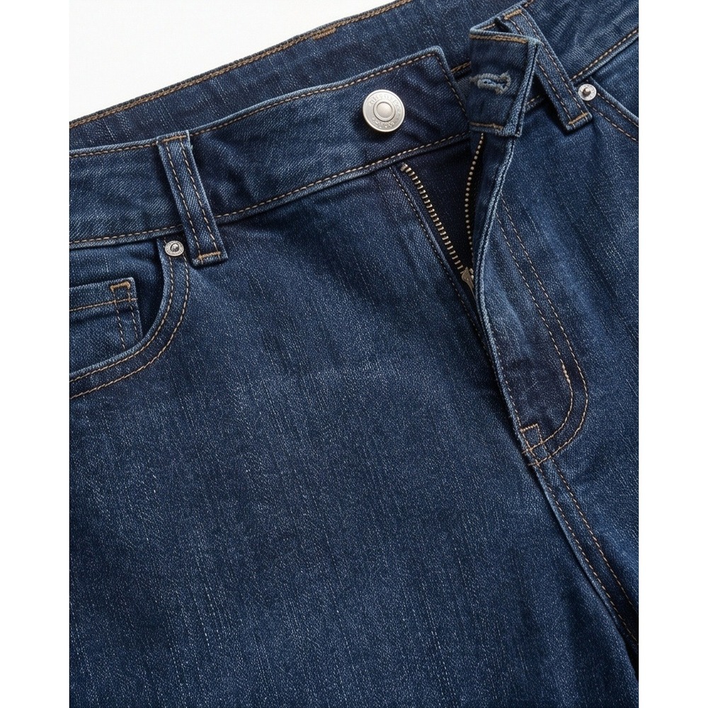 Chico's 3 So Slimming Capri Jeans Med Wash Blue Denim XL 16 Wide Leg - Picture 2 of 9